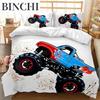 Engineering Vehicle Duvet Cover Set Polyester Bedding for Double Queen King Size Kids Boys Bedroom Decor
