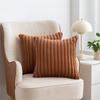 2Pcs Luxury Nordic Plush Cushion Cover Comfortable Textured Striped Throw Pillow Cover Soft Plush Pillowcase Living Room Decor