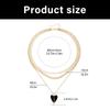Elegant Drip Glaze Heart Charm Necklace Multi Layering Pendant Jewelry Accessory Adjustable Length Retro Design