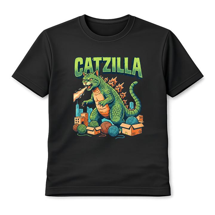 Catzilla Cat Kaiju Monster Parody Unisex T-Shirt Funny Cat Graphic Tee S