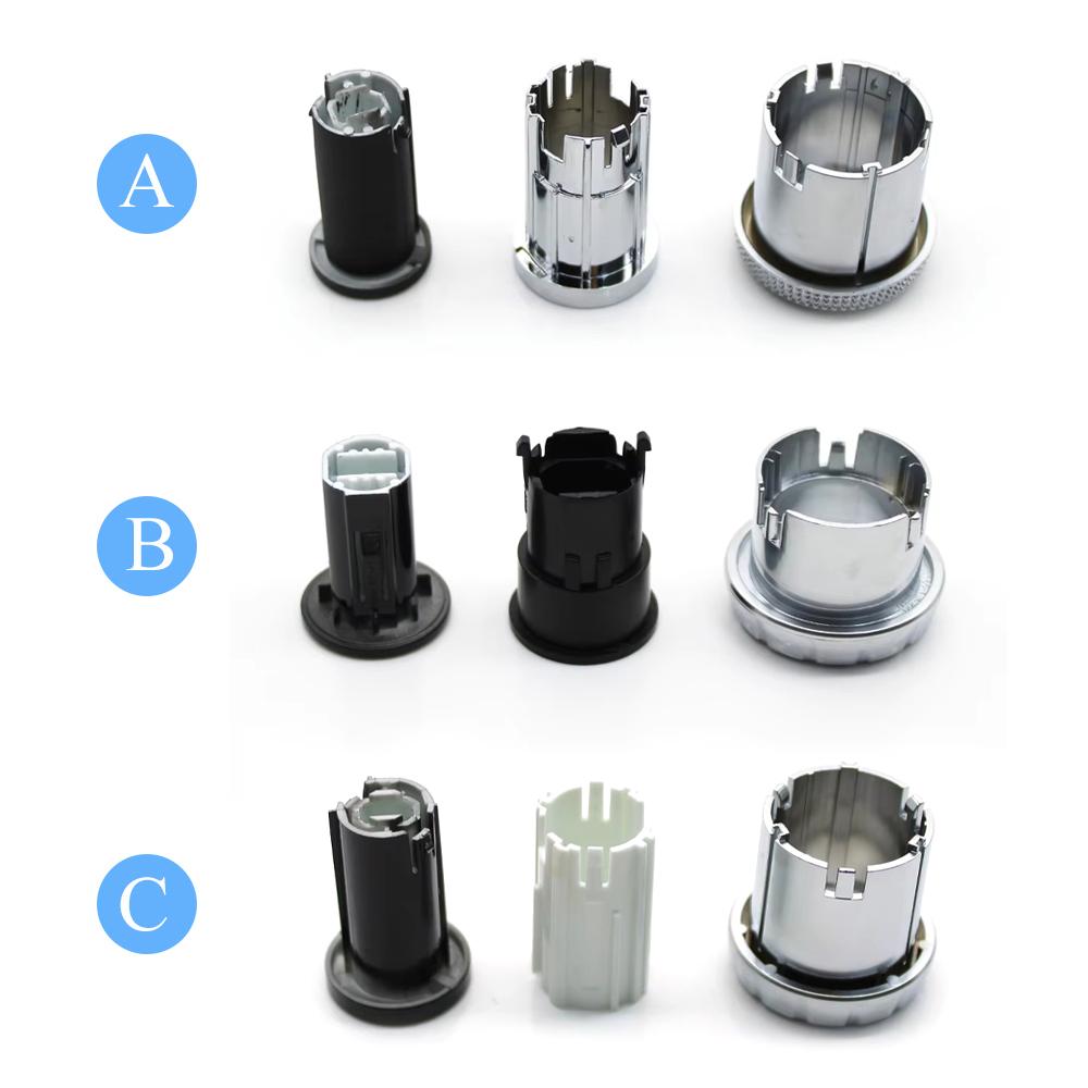 3PCS Car Center Console Radio CD Player Buttons Switch Cap Knob Cover For Mercedes Benz C E GLK W204 X204 W212 W207 W218 W166