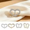 Scarf Buckle Clip for Women Smooth Edges No Snag Silk Ring with Rhinestones Non-Slip