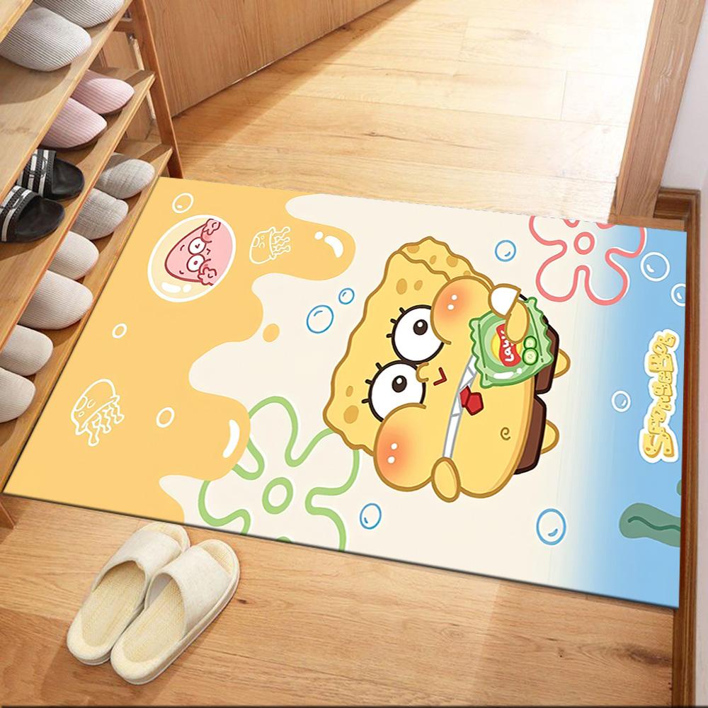 Spongebob Movie Night Square Rugs Are a Great Choice for Living Rooms, Bedrooms, Home Décor, and As Gifts.