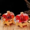 1L Glass Whiskey Barrel Wine Barrel Beer Bottle Fruit Aging Alcohol Honey Storage Container With Base Faucet Bar Tool