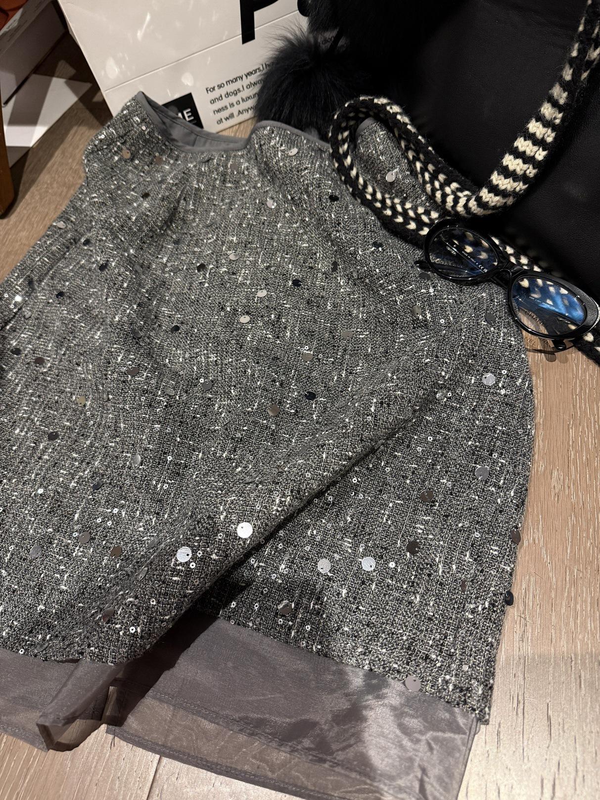 Women s Glitter Sequin Jacket & Skirt Set - 2026 Spring Socialite Collection S