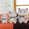 Cat Eating Fish Plush Toys Cartoon Stuffed Dolls Room Decorations Kid Simulation