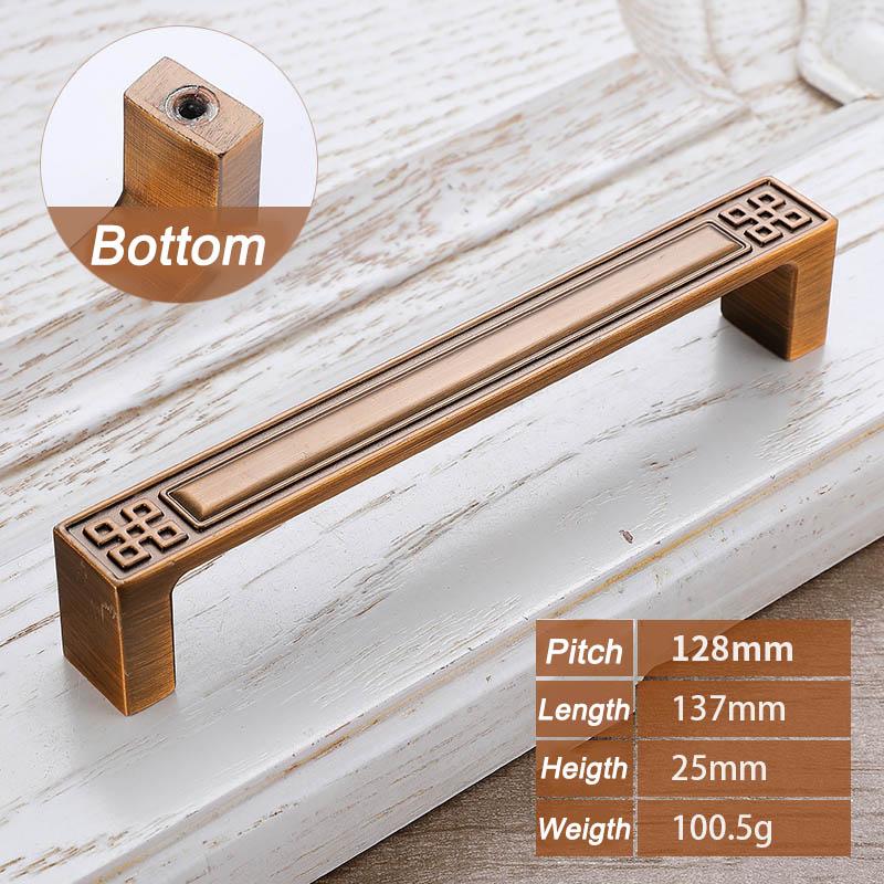 WV Kitchen Cabinet Storage Door Handles Antique Retro Bathroom Drawer Dressers Knobs Cabinet Closet Door Brass Handles Hardware