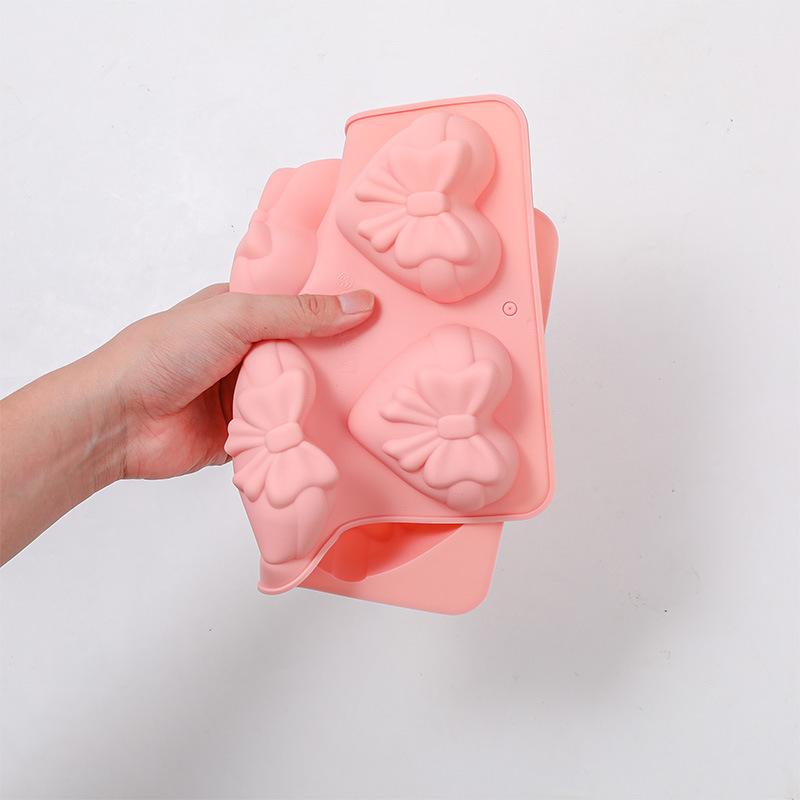 Heart Bow Silicone Mold for 3D Chocolate Cake Fondant Candy Sugar Craft Multi Use Baking Tool