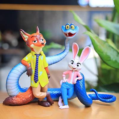Miniso Zootopia2 Figurki Akcji Zwierzęta Królik Judy Hopps Lis Nick Wilde Filmowe Figurki Kolekcjonerskie na Prezent dla Dzieci