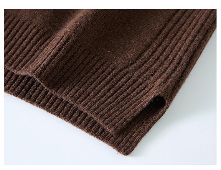 Women's 100% Pure Wool Winter Turtleneck Sweater - Plus Size, Solid Color, for Middle-Aged & Elderly
