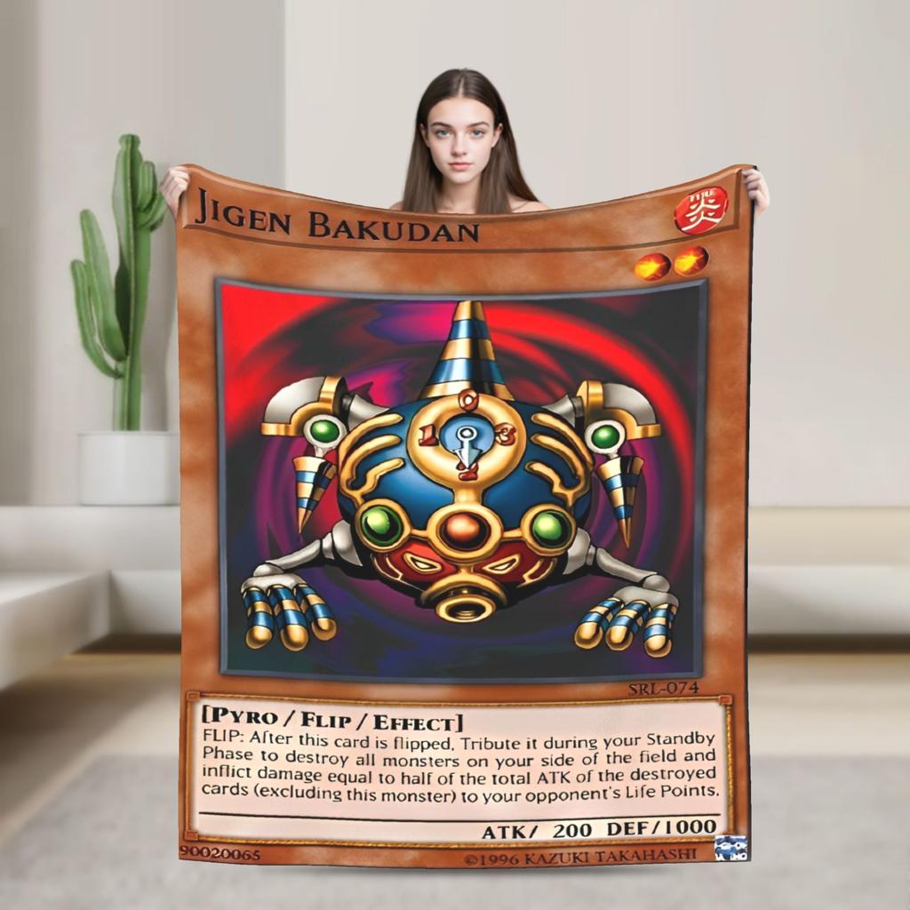 Anime Yu Gi Oh Card Blankets  Flannel Funny Breathable Throw Blankets for Bedding Lounge Textile Decor