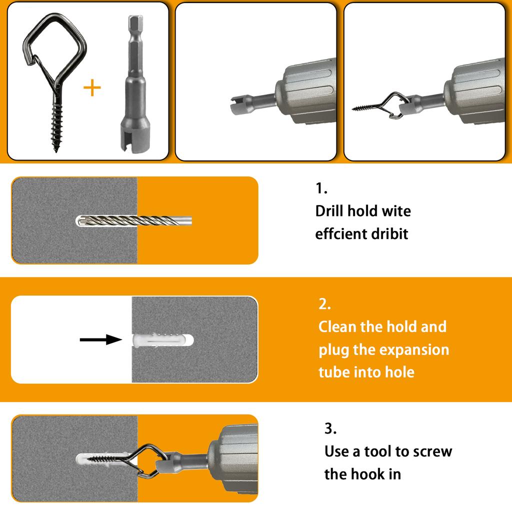 5-60Pcs Square Snap Safety Hooks Multiple Color Hook Sturdy Anti-Drop Hanging For Fixing String Lights Hanging Potted Plants