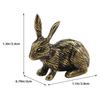 Vintage Brass Rabbit Figurine Desktop Decoration Bunny nament Retro Animal Miniature Figurines For Home