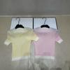 Trendy Knit Striped Color-Block Round Neck Short Sleeve Casual Age-Reducing Versatile Top