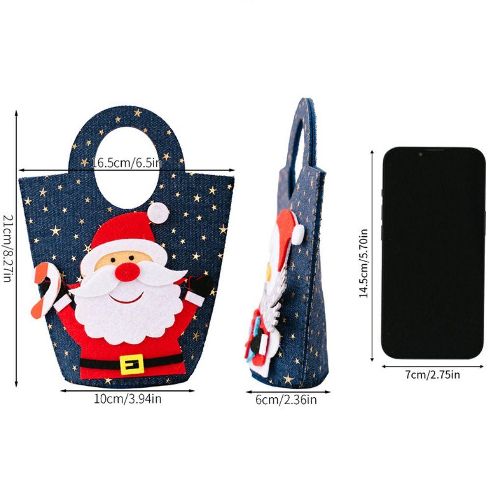 Cartoon Cartoon Handbag Snowman/Elk Santa Claus Candy Bag Cute Cookies Bag  Christmas Party