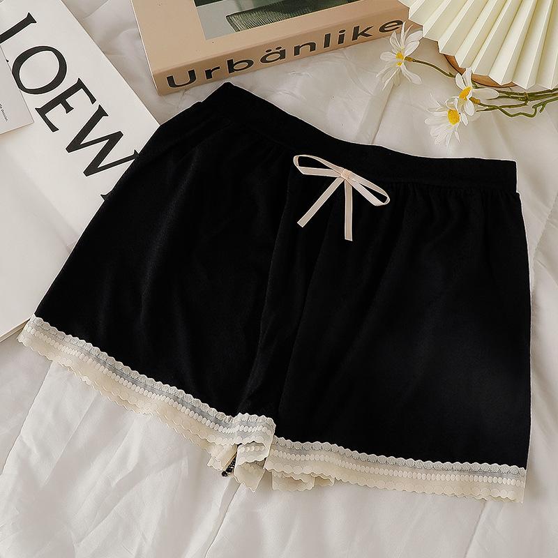 Cool and Breathable Ice Safety Pants with Thin Lace Edge High Waist Buttocks and Leggings Three Point Underwear for Women