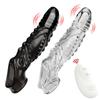 Wireless Vibrating Condoms Enlargement Delay For Men Reusable Dildo Vibrator Penis Ring Sleeve Adult Sex Toy Sex Product 2024