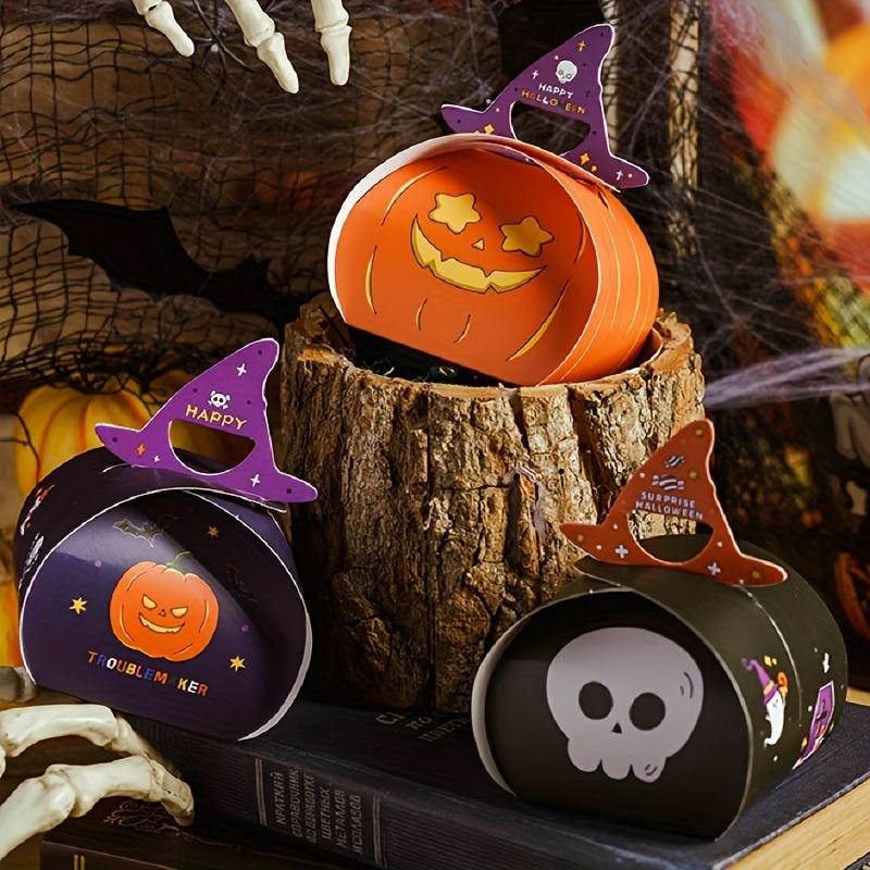 10 Stück Halloween Süßigkeitenboxen Kürbisform Trick or Treat Keksdose Partygeschenk Verpackungsmaterialien Schokoladenverpackung Geschenktüte