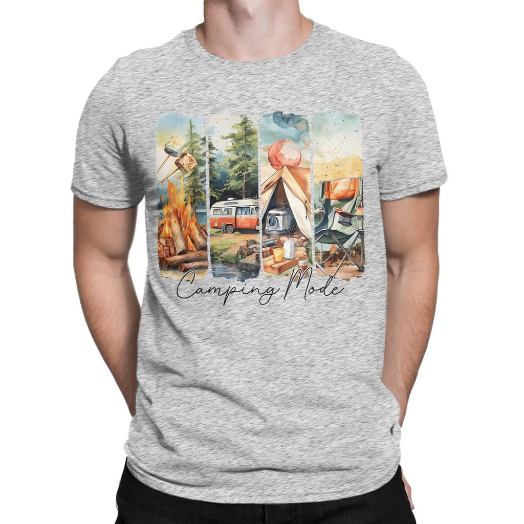 Camping Is My Therapy TShirt RV Campfire Graphic Tee for Outdoorsy People Relaxation  Nature Getaways T Shirts