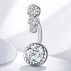 Zircon Crystal Ball Belly Button Rings Copper Shiny Body Jewelry New Gem Navel Piercing  Women