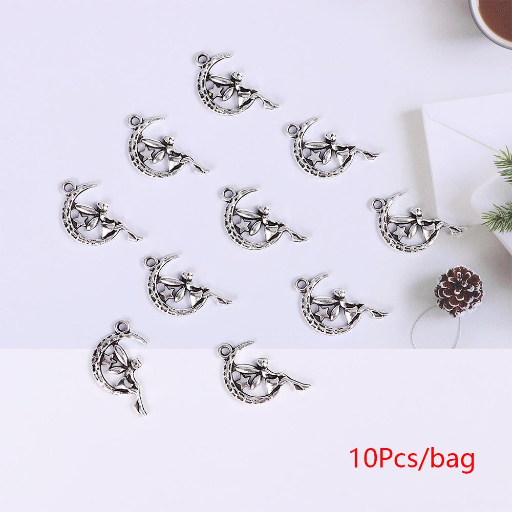 10Pcs Moon Stars Fairy Angel Charms Accessories Jewelry Making Necklace DIY Bracelet