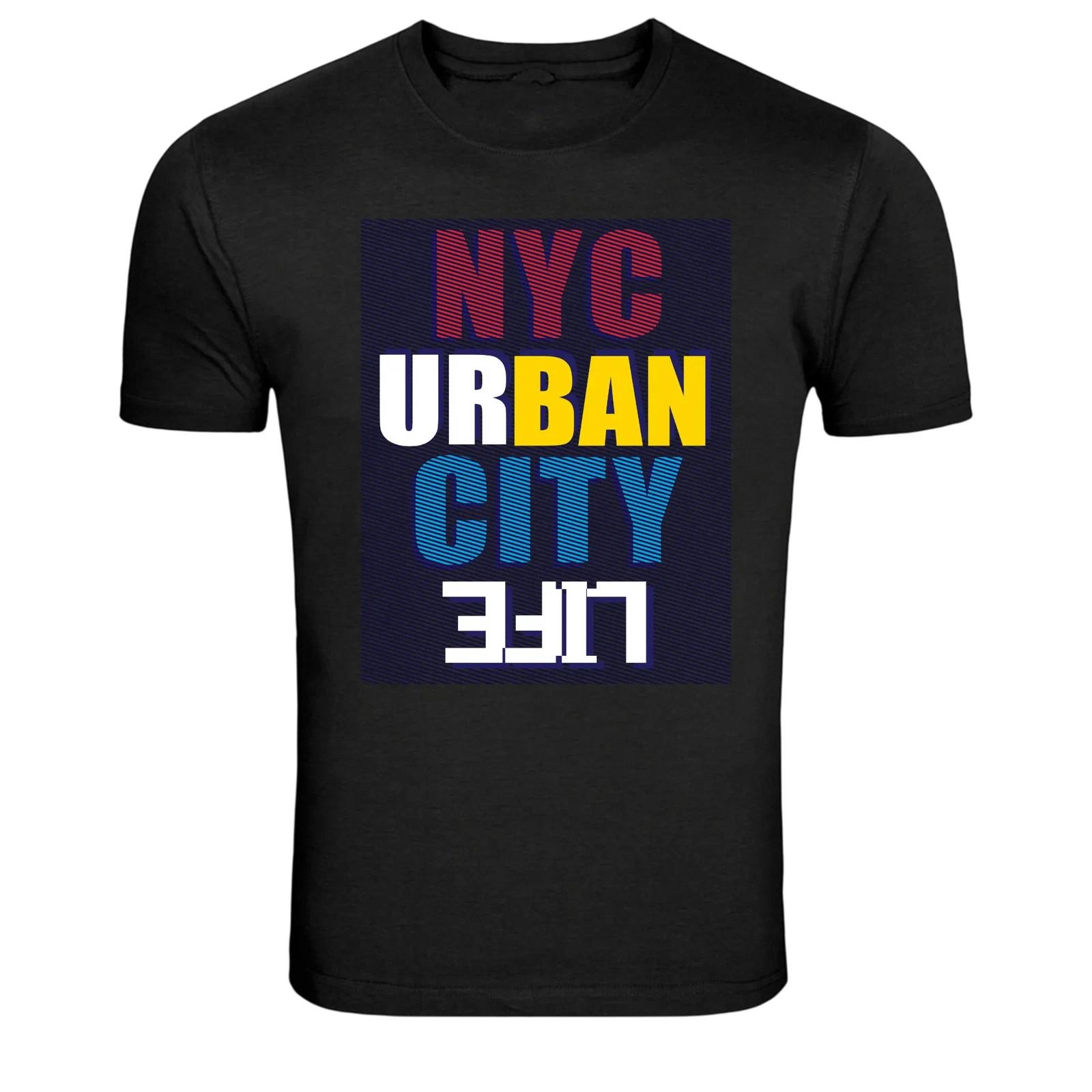NYC Urban City Life Typography Graphic T-Shirt XXXL