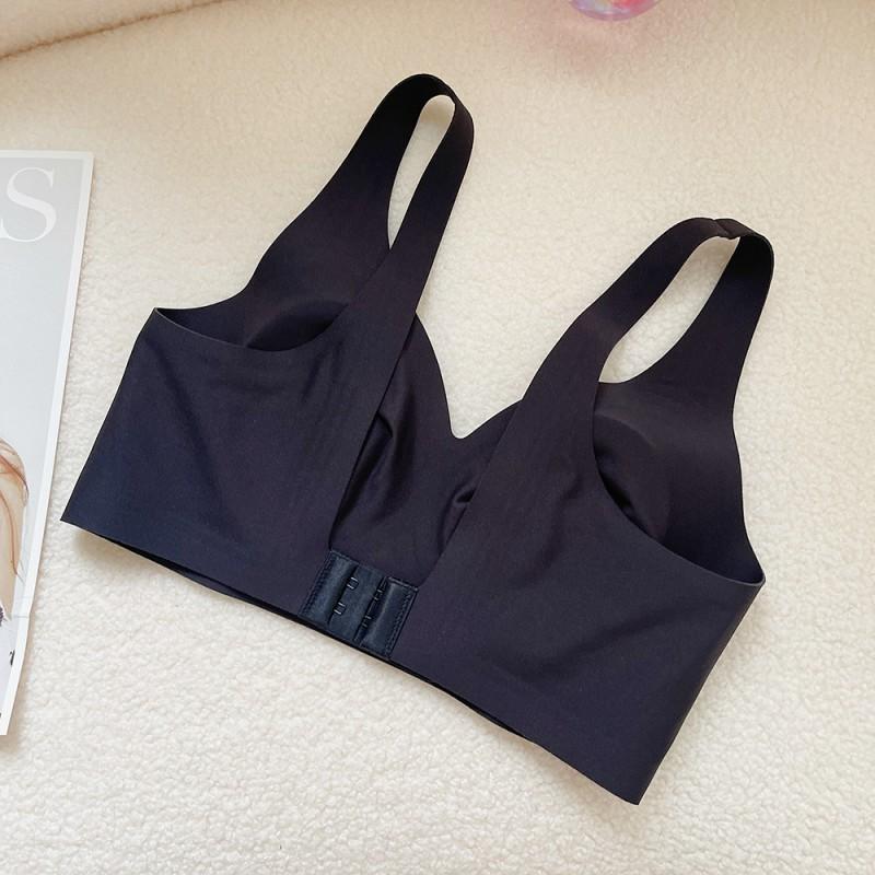 Cooling Non-Stuffy Bralette Ultra-Thin Rabbit Ear Cup Minimizer Wirefree Wide Strap Sports Style
