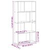 VidaXL Bookcase White 60x20x120 Cm Engineered Wood, Shelf, Storage Shelf, Book Support, Bookshelf, 858147