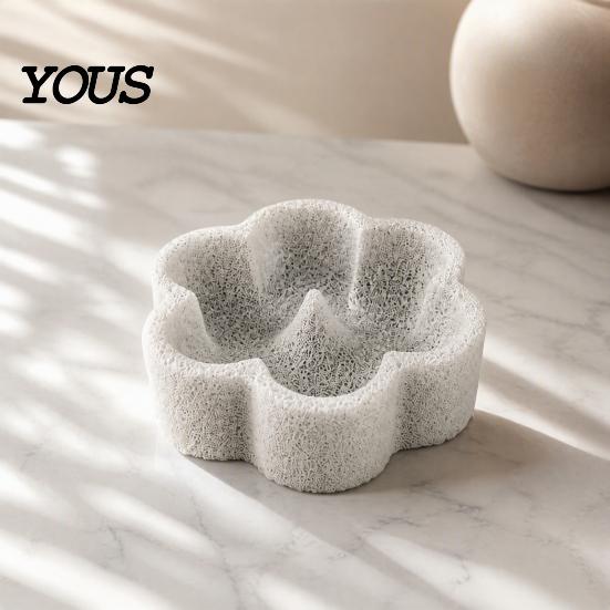 Pumice Perch Feeding Dish Stone Parrot Bowl, Spill Proof Bird Water Bowl Food Dish, Cage Feeder for Cockatoo Cockatiel Conure Parakeet Small Accessory