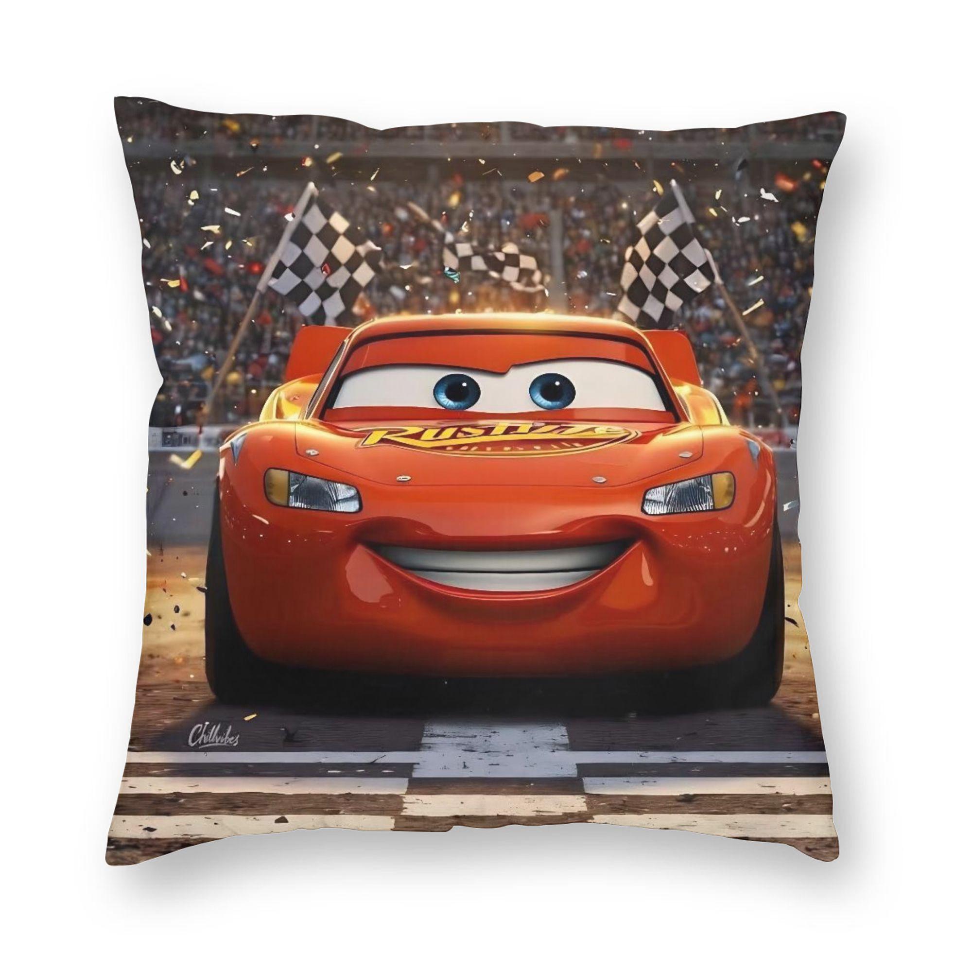 

Lighting McQueen Cars Pillowcase Double-sided Printing Polyester Cushion Cover Decorative Pillow Case Cover Home Drop Shipping 30cmx30cm