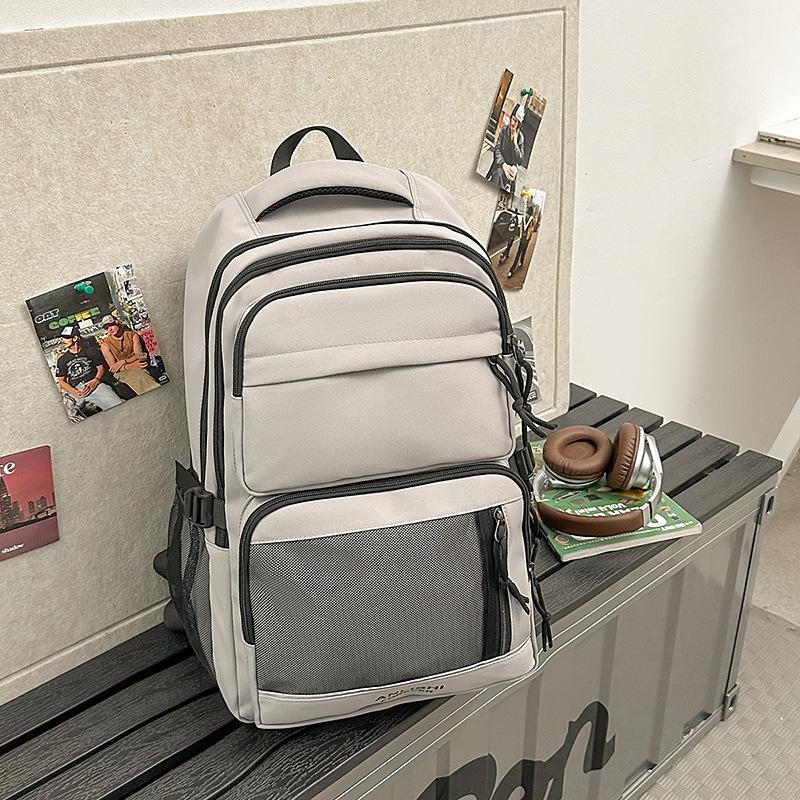 Japanese casual schoolbag male high school students simple large-capacity outdoor travel backpack female college students class backpack