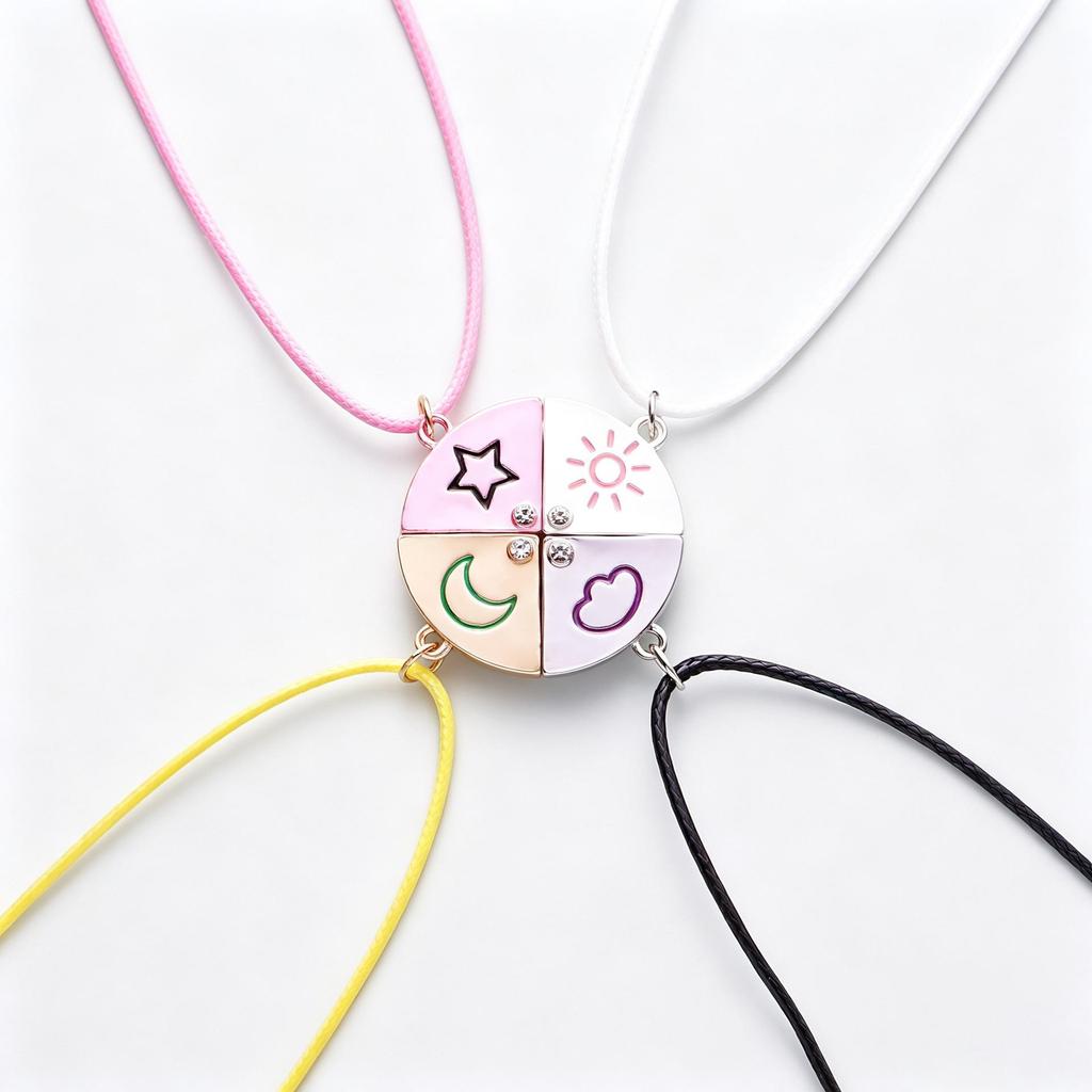 Best Friend Magnetic Necklace: Cute Back-to-School Gift & Birthday Pendant for Her
