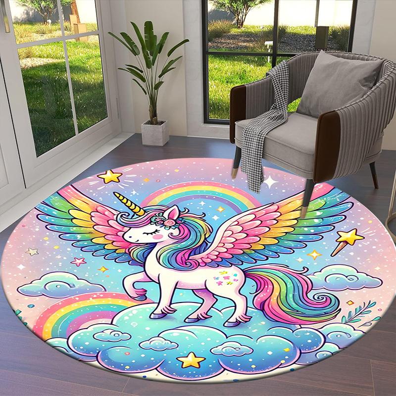 1pc Office Carpet Chair Mats Rainbow Unicorn Fantasy Sky Perfect for Decorating Office Chairss, Or Bedrooms.YDT280