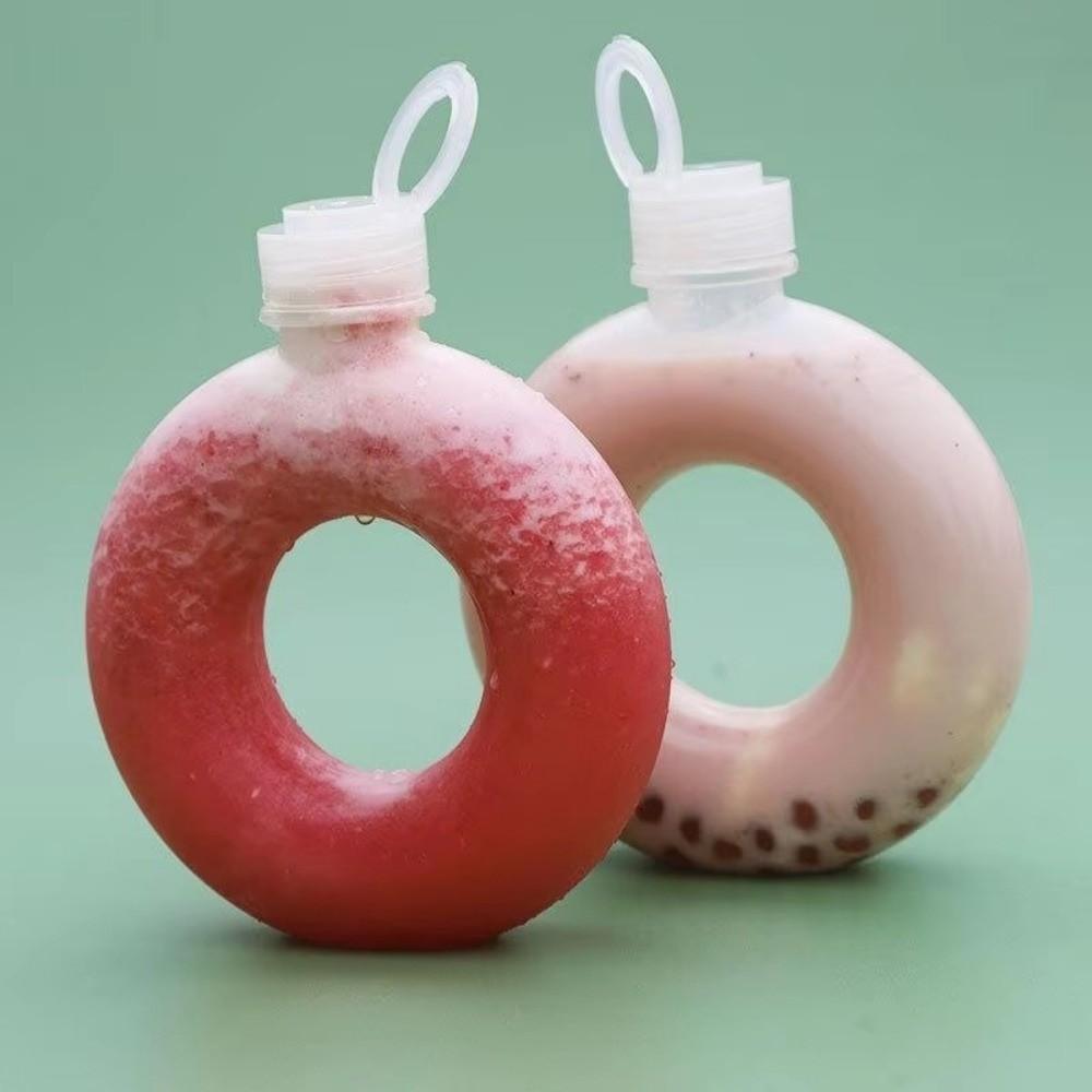 350ML Donut Kids Water Bottle Transparent Leak-Proof Drinking Bottle Travel Anti Fall Sports Water Bottle