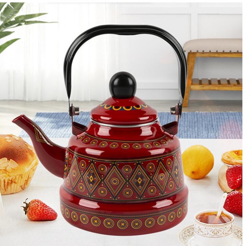 Enamel Porcelain Teapot: Heat-Resistant Kung Fu Tea Kettle for Induction and Gas Heating