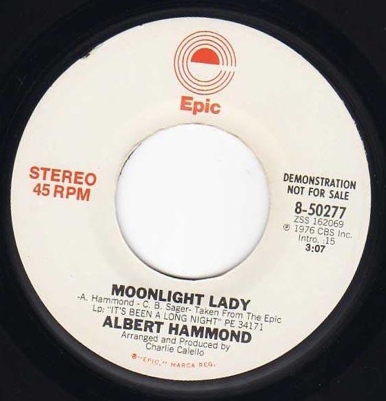 

7-дюймовая пластинка АЛЬБЕРТ ХАММОНД - Moonlight Lady 850277 Epic 1976 US Рок Б/У