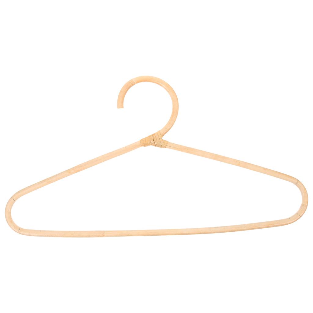Gruccia in Rattan di Legno Fatta a Mano in Fibra Naturale Resistente alla Deformazione Gancio Singolo per Armadio Guardaroba Vestito Cappotto