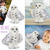 Adorable Wizard Snowy Owl Plush Toy Soft Stuffed Doll For Kids Christmas Gift