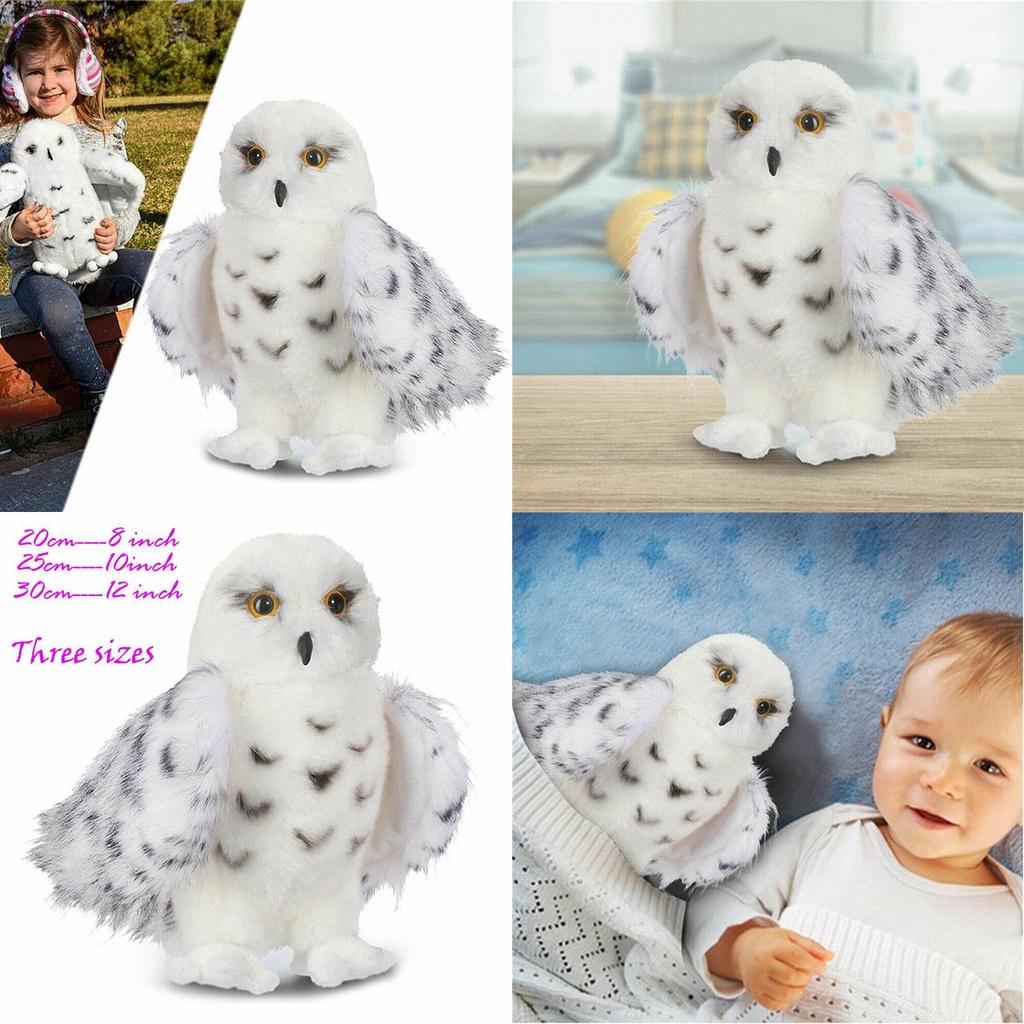 Adorable Wizard Snowy Owl Plush Toy Soft Stuffed Doll For Kids Christmas Gift