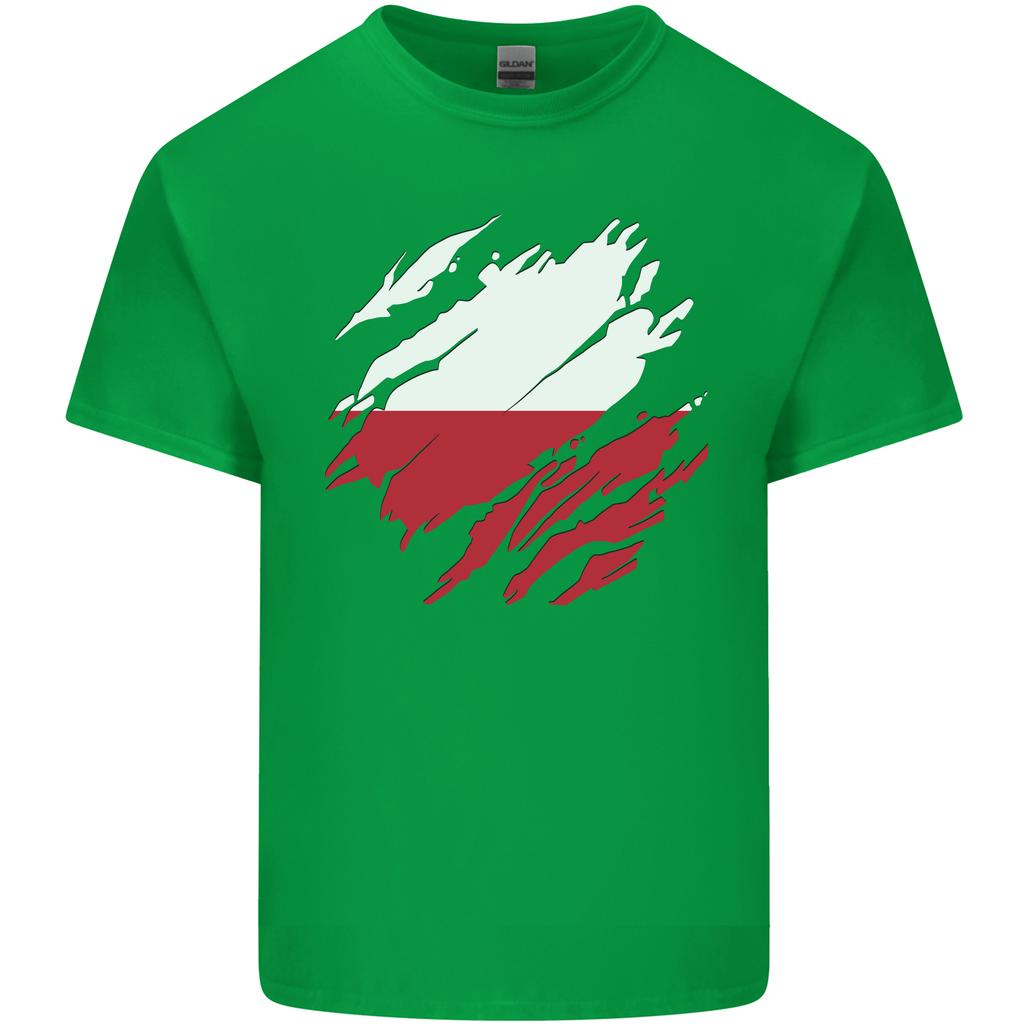 Torn Poland Flag Polish Day Football Unisexs Light Cotton TShirt