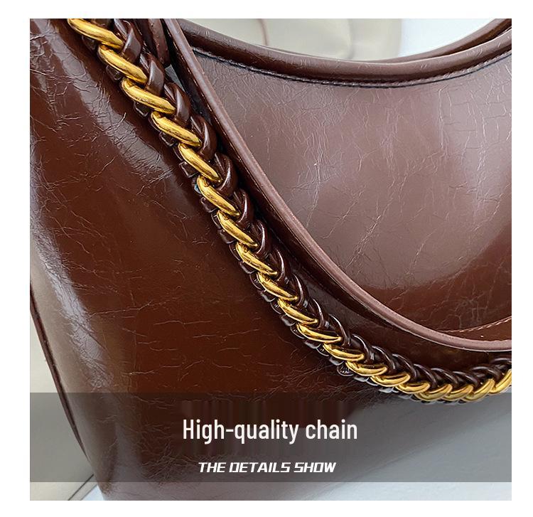 2025 Women's High-End Versatile Chain Tote: Trendy Underarm and Crossbody Bag