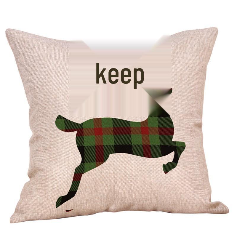 Cute Reindeer Series Skin-Friendly Linen Cushion Cover with Digital Print