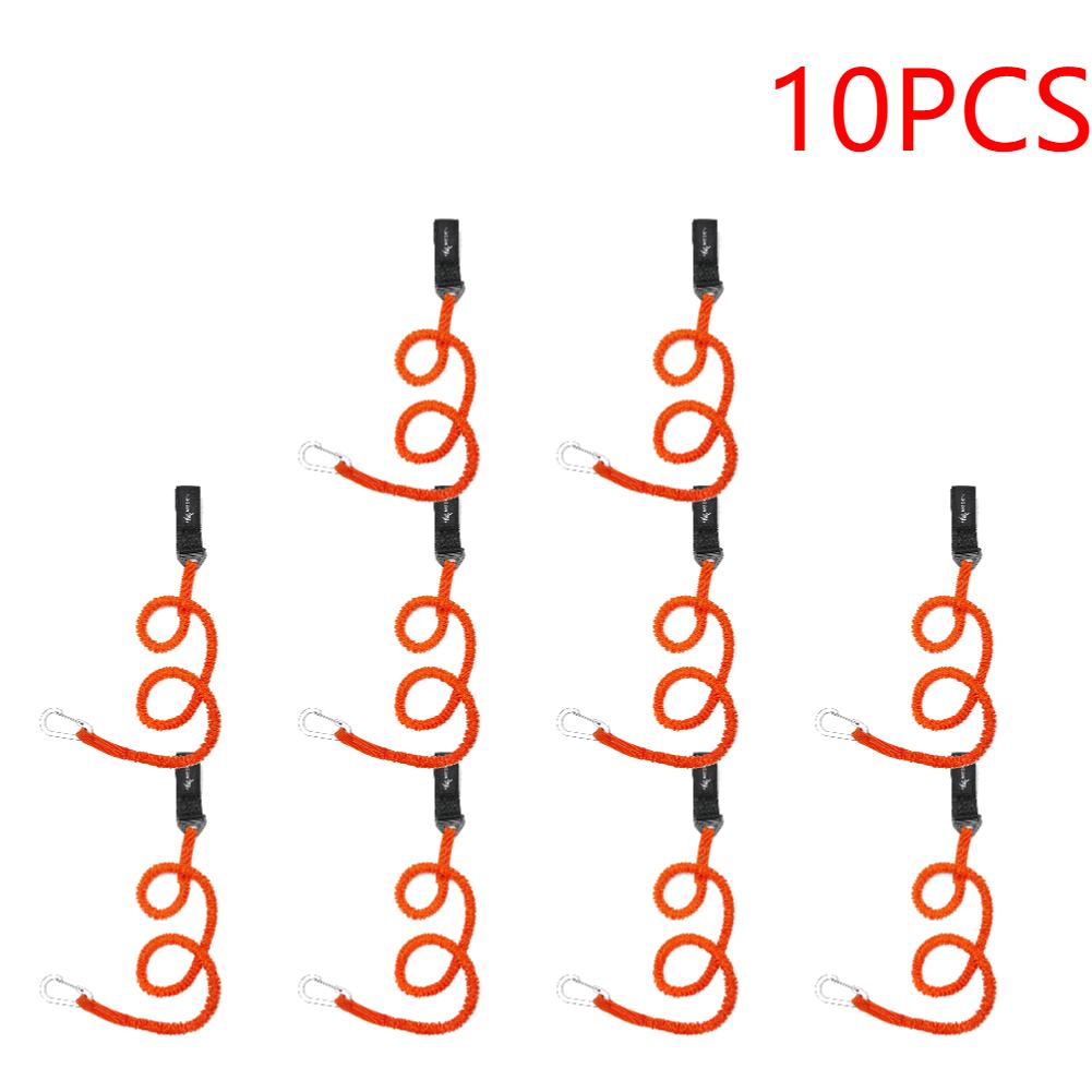1-10Pcs Elastic Kayak Paddle Leash Heavy-duty Lanyard Kayak Paddle Belt Safety Rope with Strong Buckle Rowing Boat Accessories
