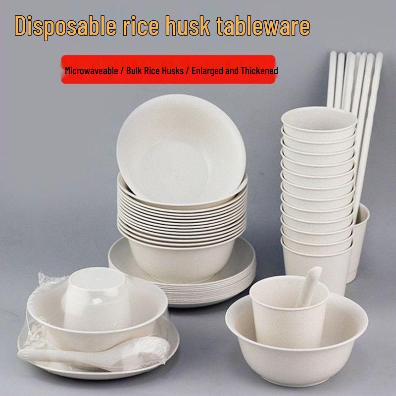 Eco-Friendly Biodegradable Rice Husk Bowls for Hot Pot, Weddings & Banquets