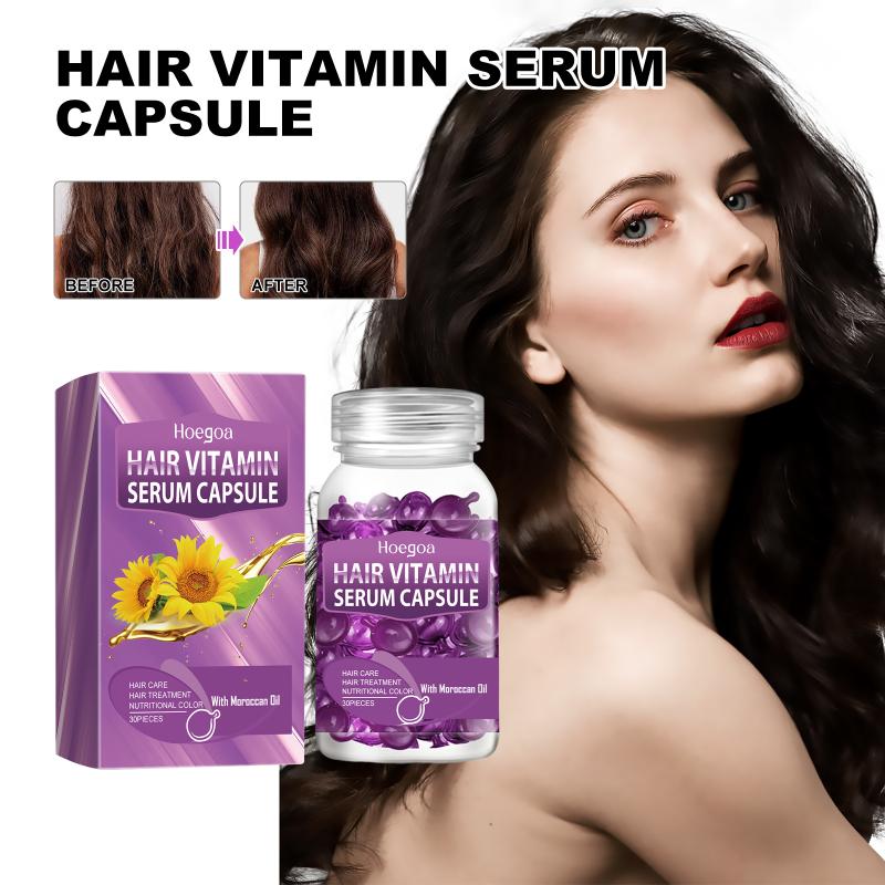 Hladivá vlasová vitamínová kapsle pro krepaté roztřepené vlasy Marocká Hloubková výživa Lesklý hebký finiš Denní