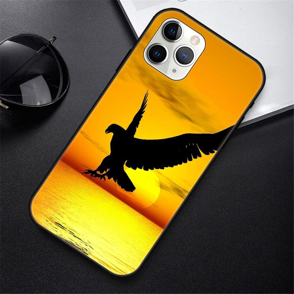 

Чехол для телефона iPhone 12 Mini 11 Pro XR X MAX SE XS 5 6 6S 7 8 E Plus черный чехол бампер 3D Funda Art Prime Animal Eagle iPhone 5 5S SE