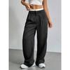 Women's Trousers Japanese and Korean Casual High Waist Color Matching Simple Drape Striped Straight Trousers Wide Legs
