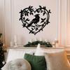 Wrought Iron Heart Cardinal Metal Wall Decor for Christmas Halloween Easter Valentine Thanksgiving
