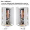 Wardrobe 70*40*170cm, Single-Door Design, with Shelves and Drawers, Pure White