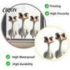 Stereoscopic Animal Wall Art Cute Ostrich Static Window Clings, 3D Break Through Decals, No Easy to Apply Graphics Glue PVC Stickers for Kids Bedroom